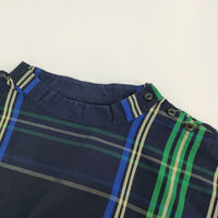 BEAMS BOY ボーイビッグタータンプルオーバー 定価11880円 ブラウス シャツ 24SS ネイビー レディース ビームスボーイ【中古】5-0731S♪