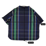 BEAMS BOY ボーイビッグタータンプルオーバー 定価11880円 ブラウス シャツ 24SS ネイビー レディース ビームスボーイ【中古】5-0731S♪