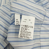 MACPHEE コットンブロード クロップドシャツ 36 定価16500円 ブラウス シャツ 24SS ライトブルー ホワイト レディース マカフィー【中古】5-0731S♪