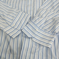 MACPHEE コットンブロード クロップドシャツ 36 定価16500円 ブラウス シャツ 24SS ライトブルー ホワイト レディース マカフィー【中古】5-0731S♪