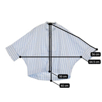 MACPHEE コットンブロード クロップドシャツ 36 定価16500円 ブラウス シャツ 24SS ライトブルー ホワイト レディース マカフィー【中古】5-0731S♪