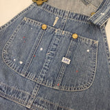 Lee LM7245 ペイント加工 デニムサロペット オーバーオール ブルー レディース リー【中古】5-1109M∞