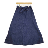 or Slow ラップスカート 巻きスカート マキシ 定価20790円 デニム ロングスカート ネイビー レディース オアスロウ【中古】5-1018G♪