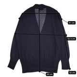 MARGARET HOWELL 578-2264001 STAPLE COTTON コットンニット カーディガン 22AW ネイビー レディース マーガレットハウエル【中古】5-1109M∞