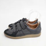 REPRODUCTION OF FOUND ジャーマントレーナー レザー ベルクロ 39 スニーカー ブラック レディース リプロダクションオブファウンド【中古】5-1127G◎