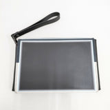 ISSEY MIYAKE レザー クラッチバッグ ブラック レディース イッセイミヤケ【中古】5-0819G◎