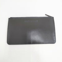 ISSEY MIYAKE レザー クラッチバッグ ブラック レディース イッセイミヤケ【中古】5-0819G◎