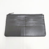 ISSEY MIYAKE レザー クラッチバッグ ブラック レディース イッセイミヤケ【中古】5-0819G◎