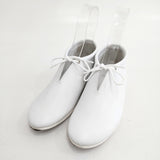 opposite of vulgarity マイクロファイバーレザーフラットシューズ 24cm シューズ・靴 ホワイト レディース オポジットオブブルガリティー【中古】5-1217G◎