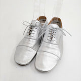 space craft キッドレザーメタリックレースアップシューズ シューズ・靴 シルバー レディース スペースクラフト【中古】5-1127G◎