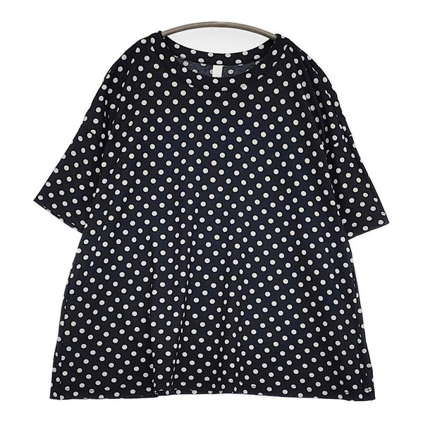 prit ドット 半袖Ｔシャツ カットソー ネイビー ホワイト レディース プリット【中古】5-0806S♪