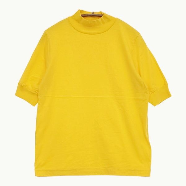 Odour オウダー スペインピマハイネックプルオーバー OD-CT3124 半袖Ｔシャツ カットソー イエロー レディース【中古】5-0806S♪