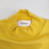 Odour オウダー スペインピマハイネックプルオーバー OD-CT3124 半袖Ｔシャツ カットソー イエロー レディース【中古】5-0806S♪