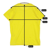 ARMEN サイズ1 無地 クルーネック フランス製 半袖Ｔシャツ カットソー イエロー レディース アーメン【中古】5-0806S♪