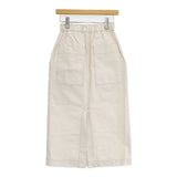 nicholson and nicholson OLIVE-HBT タイト 定価17600円 ロングスカート オフホワイト レディース ニコルソンアンドニコルソン【中古】5-1109M∞