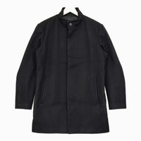 theory カシミヤ混 スタンドカラー サイズM コート ブラック メンズ セオリー【中古】5-1012A◆