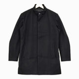 theory カシミヤ混 スタンドカラー サイズM コート ブラック メンズ セオリー【中古】5-1012A◆