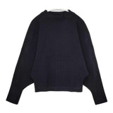 DES PRES ビルドネックプルオーバー ドルマン セーター ニット ネイビー 濃紺 レディース デプレ【中古】5-1004T∞
