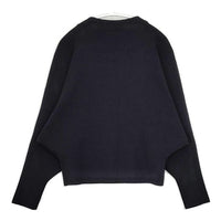 DES PRES ビルドネックプルオーバー ドルマン セーター ニット ネイビー 濃紺 レディース デプレ【中古】5-1004T∞