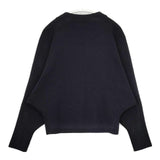 DES PRES ビルドネックプルオーバー ドルマン セーター ニット ネイビー 濃紺 レディース デプレ【中古】5-1004T∞