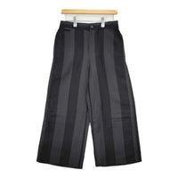 GALERIE VIE リネンキュプラコンパクト ワイドクロップドパンツ 定価31900円 パンツ 23SS ブラック グレー レディース ギャルリーヴィー【中古】5-0824M∞