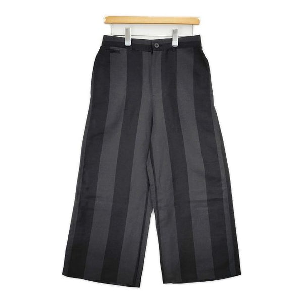 GALERIE VIE リネンキュプラコンパクト ワイドクロップドパンツ 定価31900円 パンツ 23SS ブラック グレー レディース ギャルリーヴィー【中古】5-0824M∞