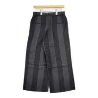 GALERIE VIE リネンキュプラコンパクト ワイドクロップドパンツ 定価31900円 パンツ 23SS ブラック グレー レディース ギャルリーヴィー【中古】5-0824M∞