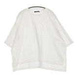 mizuiro-ind ワイドシルエット ドロップショルダー Ｔシャツ カットソー ホワイト レディース ミズイロインド【中古】5-0806S♪