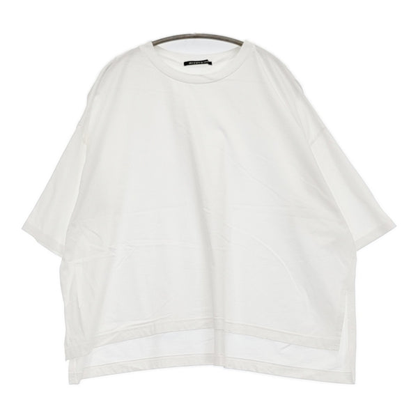 mizuiro-ind ワイドシルエット ドロップショルダー Ｔシャツ カットソー ホワイト レディース ミズイロインド【中古】5-0806S♪
