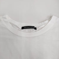 mizuiro-ind ワイドシルエット ドロップショルダー Ｔシャツ カットソー ホワイト レディース ミズイロインド【中古】5-0806S♪