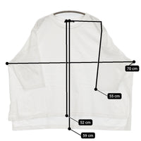 mizuiro-ind ワイドシルエット ドロップショルダー Ｔシャツ カットソー ホワイト レディース ミズイロインド【中古】5-0806S♪