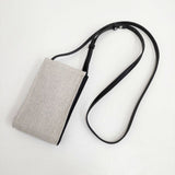 TOMORROWLAND 新品 レザークロス×キャンバスコンビ PHONEショルダー 定価13200円 ショルダーバッグ ベージュ レディース トゥモローランド【中古】5-1015G∞