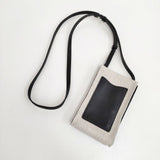 TOMORROWLAND 新品 レザークロス×キャンバスコンビ PHONEショルダー 定価13200円 ショルダーバッグ ベージュ レディース トゥモローランド【中古】5-1015G∞