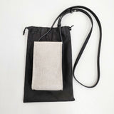 TOMORROWLAND 新品 レザークロス×キャンバスコンビ PHONEショルダー 定価13200円 ショルダーバッグ ベージュ レディース トゥモローランド【中古】5-1015G∞