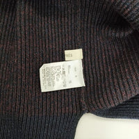 DES PRES ウールポリエステル Vネックプルオーバー 定価26400円 セーター ニット パープル ネイビー レディース デプレ【中古】5-1004T∞