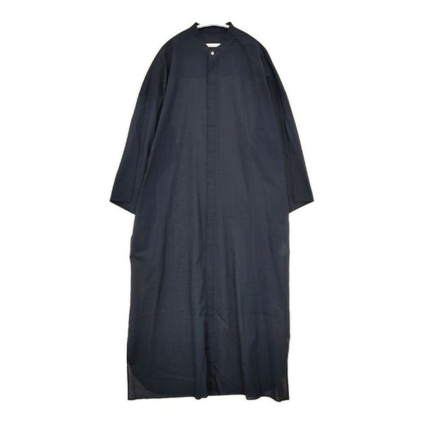 GALERIE VIE インドコットン バンドカラーシャツワンピース 定価33000円 ワンピース ネイビー レディース ギャルリーヴィー【中古】5-0824M∞