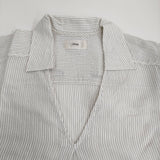 IENA Cu/R ストライプスキッパーワンピース 定価20900円 五分袖 シャツ ワンピース 20SS ホワイト レディース イエナ【中古】5-0806S♪