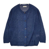 MARGARET HOWELL 578-8164004 リネン クルーネック FADED LINEN KNIT カーディガン ネイビー レディース マーガレットハウエル【中古】5-0824M∞