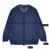 MARGARET HOWELL 578-8164004 リネン クルーネック FADED LINEN KNIT カーディガン ネイビー レディース マーガレットハウエル【中古】5-0824M∞