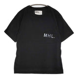 MHL. PRINTED COTTON JERSEY サイズS 596-2166511 ポケット 半袖Ｔシャツ カットソー ブラック ユニセックス エムエイチエル【中古】5-0806S♪