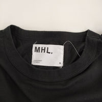 MHL. PRINTED COTTON JERSEY サイズS 596-2166511 ポケット 半袖Ｔシャツ カットソー ブラック ユニセックス エムエイチエル【中古】5-0806S♪