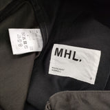 MHL. JAPANESE COTTON LINEN DRILL サイズ1 595-3243500 定価28600円 パンツ 23AW チャコールグレー レディース エムエイチエル【中古】5-1018G♪
