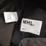 MHL. JAPANESE COTTON LINEN DRILL サイズ1 595-3243500 定価28600円 パンツ 23AW チャコールグレー レディース エムエイチエル【中古】5-1018G♪