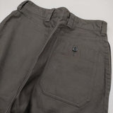 MHL. JAPANESE COTTON LINEN DRILL サイズ1 595-3243500 定価28600円 パンツ 23AW チャコールグレー レディース エムエイチエル【中古】5-1018G♪