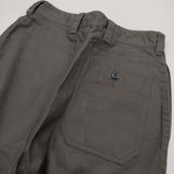 MHL. JAPANESE COTTON LINEN DRILL サイズ1 595-3243500 定価28600円 パンツ 23AW チャコールグレー レディース エムエイチエル【中古】5-1018G♪