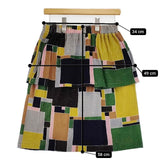 mina perhonen qa8433 landscape コットン ベロア スカート マルチカラー レディース ミナペルホネン【中古】5-1022T∞