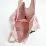 mina perhonen ST0011 fly&bloom リネン フロッキープリント 東京スカイツリー 巾着 トートバッグ ピンク レディース ミナペルホネン【中古】5-1029G∞