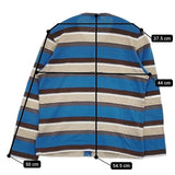 MARGARET HOWELL MHW10110121428 コットン マルチボーダー カーディガン ブルー ベージュ レディース マーガレットハウエル【中古】5-1109M∞