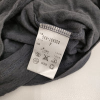MARGARET HOWELL 589-168302 リネン ボートネック フレンチスリーブ ワンピース ブルーグレー レディース マーガレットハウエル【中古】5-0806S♪