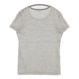 SUNSPEL コットン ボーダー イギリス製 サイズM 半袖Ｔシャツ カットソー グレー ホワイト レディース サンスペル【中古】5-0806S♪